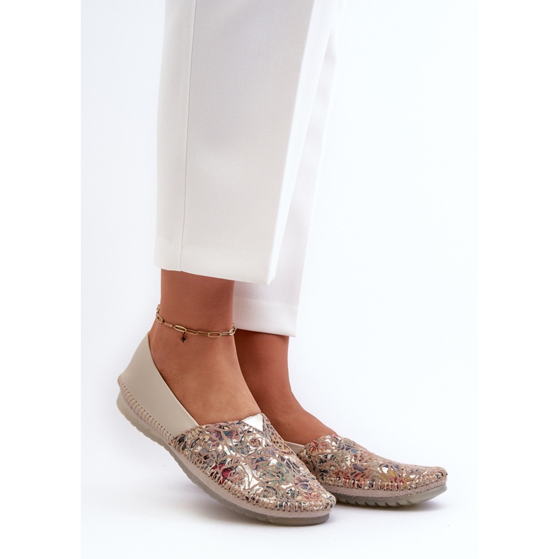 Balerini din piele de damă Maciejka 1930B-04 bej 1