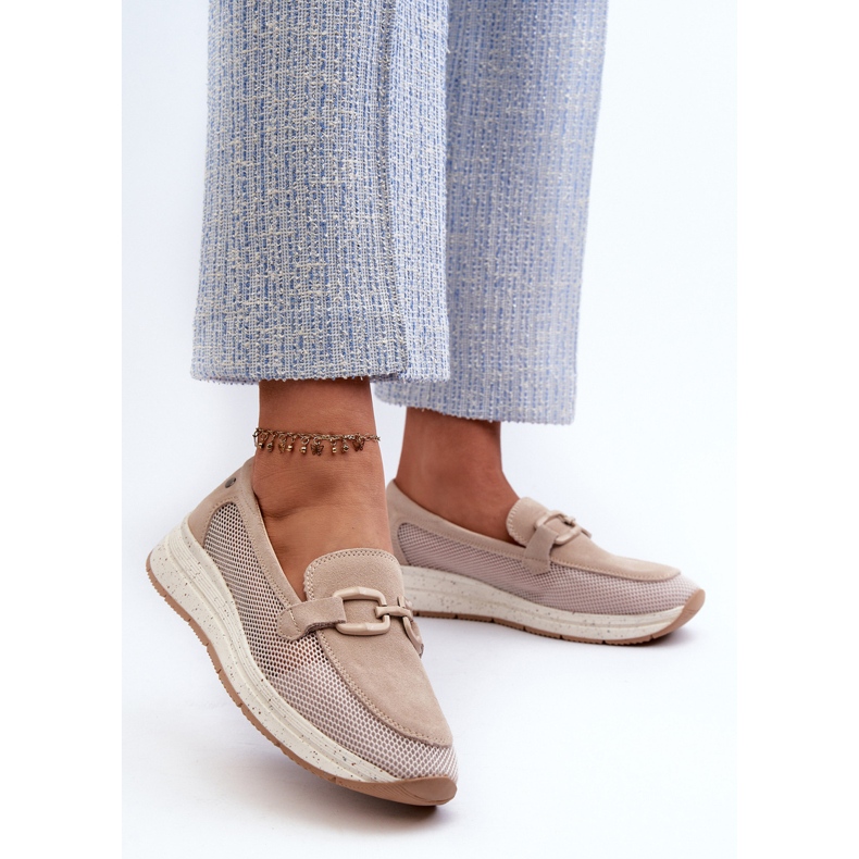 S.Barski Mocasini din piele intoarsa dama D&A TW210 Bej 2 S.Barski Mocasini din piele intoarsa dama D&A TW210 Bej 2