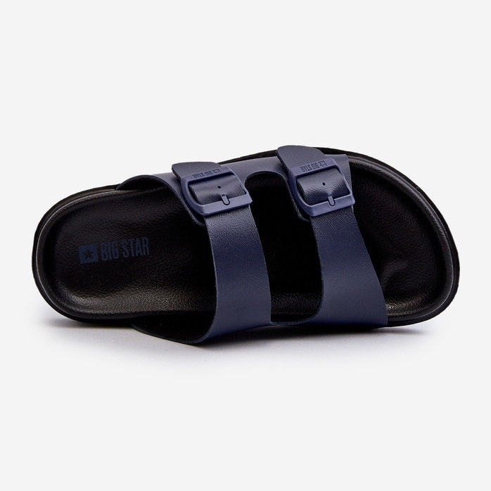 Flip-flops pentru bărbați ușoare cu catarame Big Star NN174593 bleumarin albastru 1