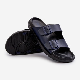Flip-flops pentru bărbați ușoare cu catarame Big Star NN174593 bleumarin albastru 2 Flip-flops pentru bărbați ușoare cu catarame Big Star NN174593 bleumarin albastru 2