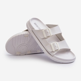 Flip-flops pentru bărbați ușoare cu catarame Big Star NN174594 alb 2