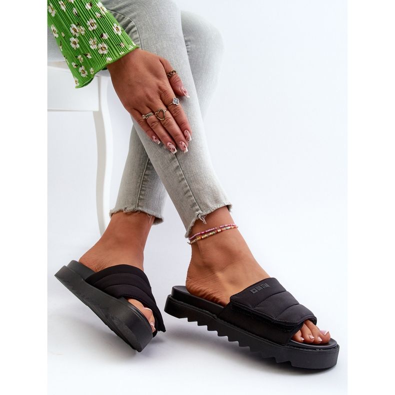 Flip-flops de damă cu platformă Big Star NN274772 Negru 1