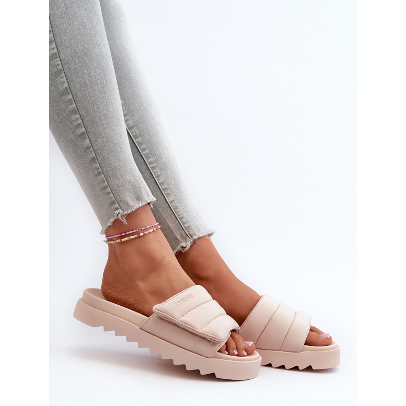 Flip-flops de damă cu platformă Big Star NN274773 Bej 1