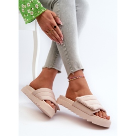 Flip-flops de damă cu platformă Big Star NN274773 Bej 2