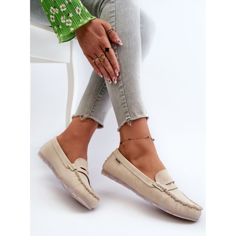 Mocasini de dama din piele ecologica Bej deschis Celoria 1 Mocasini de dama din piele ecologica Bej deschis Celoria 1