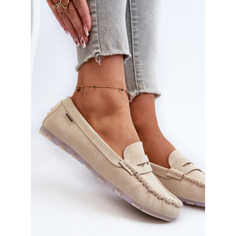 Mocasini de dama din piele ecologica Bej deschis Celoria 2 Mocasini de dama din piele ecologica Bej deschis Celoria 2