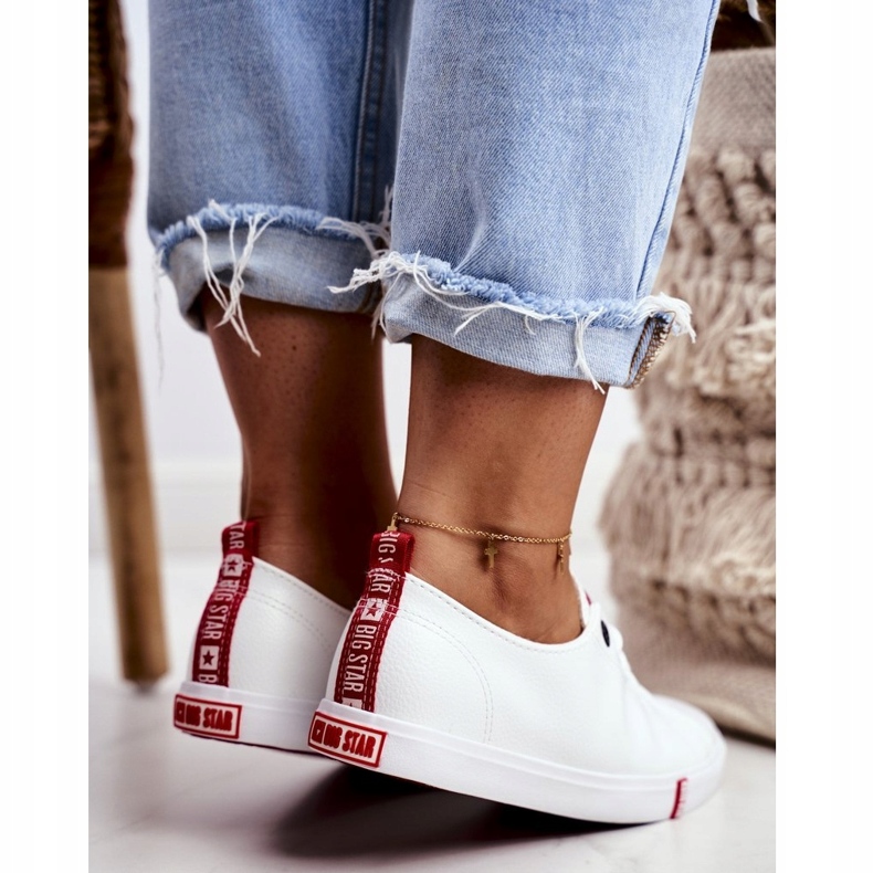 Adidași pentru femei Big Star White GG274005 alb 2