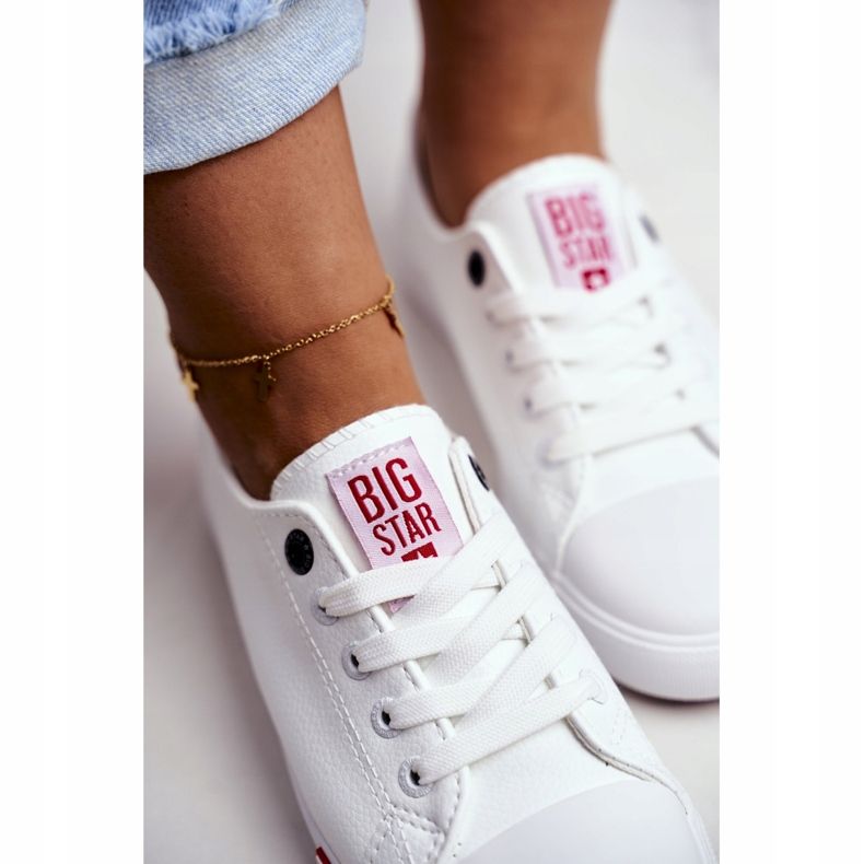 Adidași pentru femei Big Star White GG274005 alb 3