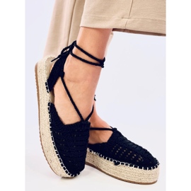 Espadrile de dama din dantela Yaweh Black negru 2 Espadrile de dama din dantela Yaweh Black negru 2
