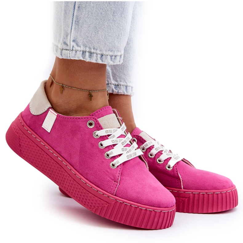 Pantofi de damă cu sistem de spumă cu memorie Big Star NN276004 fucsia roz 4