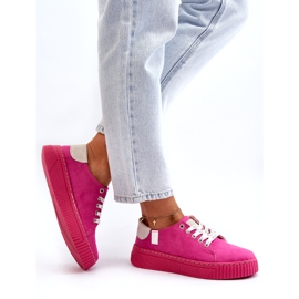 Pantofi de damă cu sistem de spumă cu memorie Big Star NN276004 fucsia roz 3 Pantofi de damă cu sistem de spumă cu memorie Big Star NN276004 fucsia roz 3