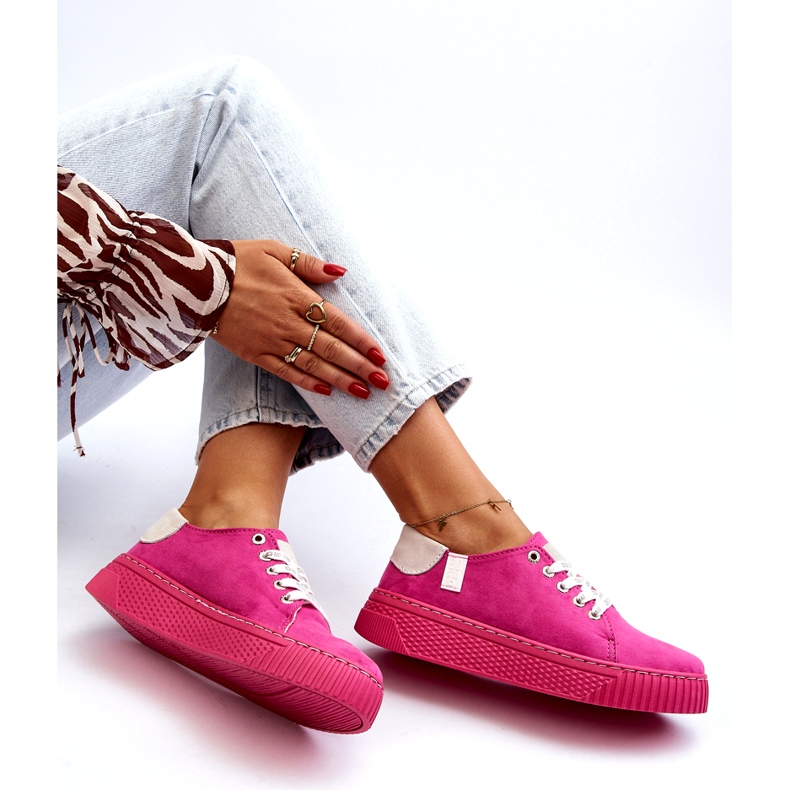 Pantofi de damă cu sistem de spumă cu memorie Big Star NN276004 fucsia roz 1 Pantofi de damă cu sistem de spumă cu memorie Big Star NN276004 fucsia roz 1