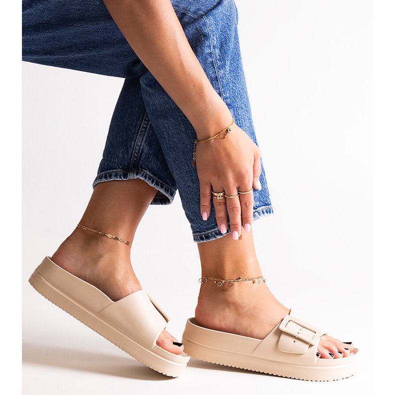 Șlapi bej Big Star NN274A666 801 1