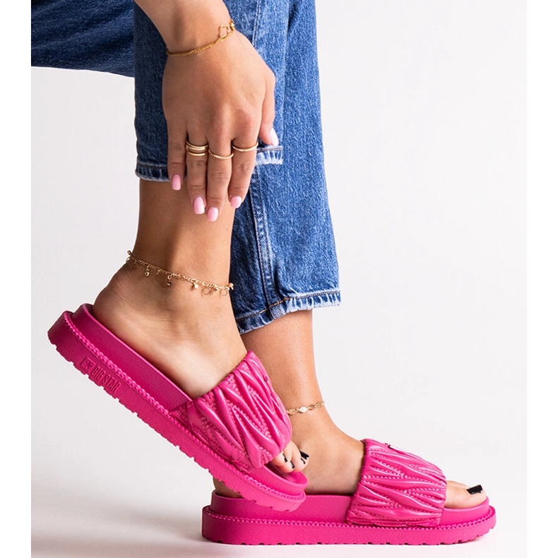 Clape roz cu volane Big Star NN274A749 1 Clape roz cu volane Big Star NN274A749 1