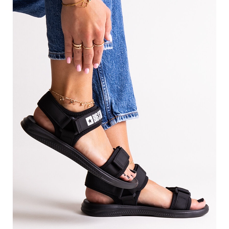 Sandale sport negre Big Star HH274A024 negru 1 Sandale sport negre Big Star HH274A024 negru 1