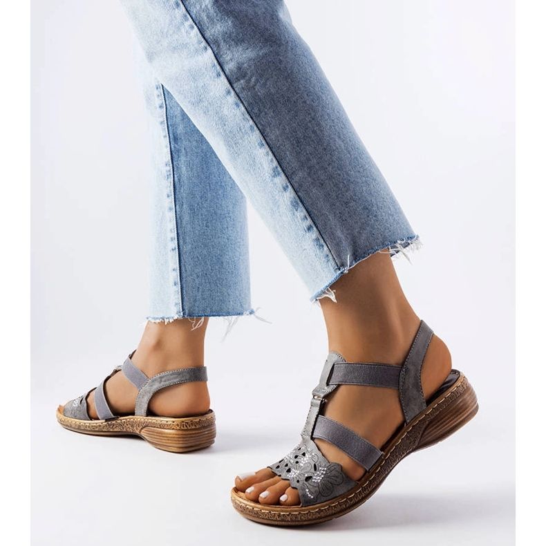 Evento Sandale sport gri cu strasuri de la Rossignol 1 Evento Sandale sport gri cu strasuri de la Rossignol 1