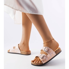 Sandale roz cu catarame Arnaude 1