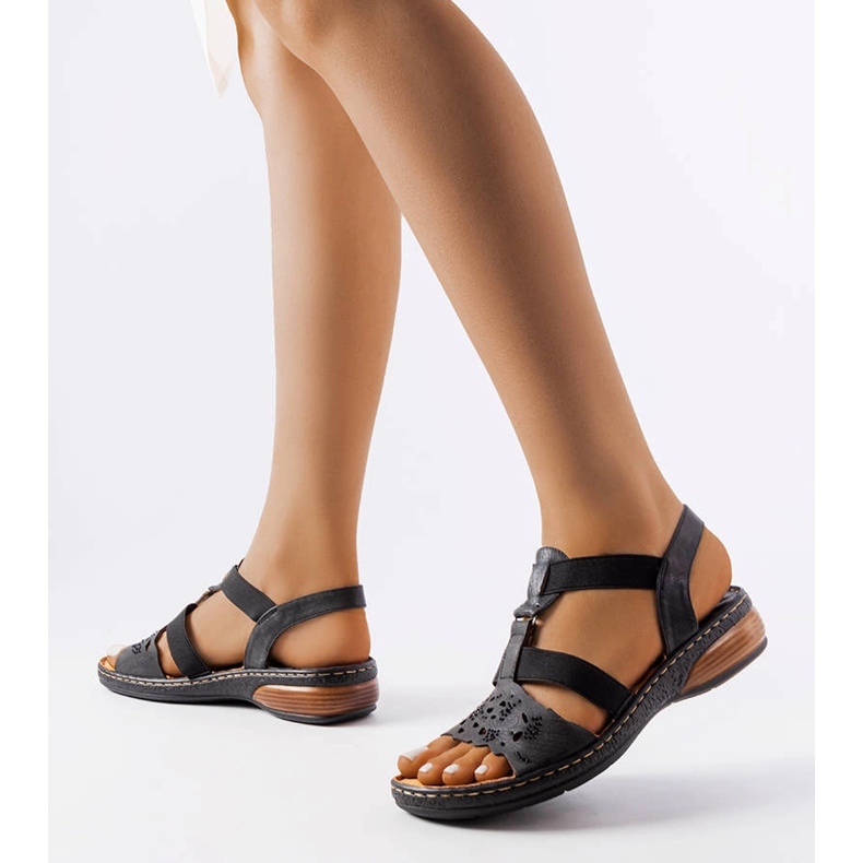 Evento Sandale sport negre cu strasuri de la Rossignol negru 1