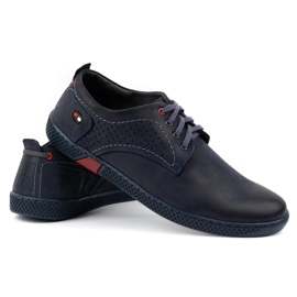 Antex Pantofi casual bărbați 302 bleumarin albastru 4