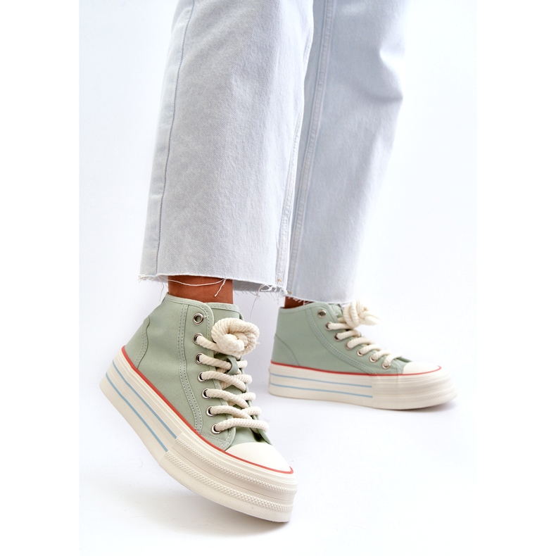 Seastar Pantofi de damă cu platformă Mint Aineri verde 2 Seastar Pantofi de damă cu platformă Mint Aineri verde 2