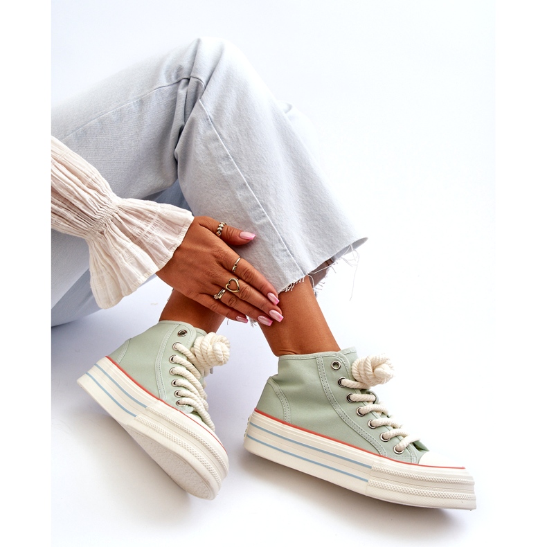 Seastar Pantofi de damă cu platformă Mint Aineri verde 1 Seastar Pantofi de damă cu platformă Mint Aineri verde 1