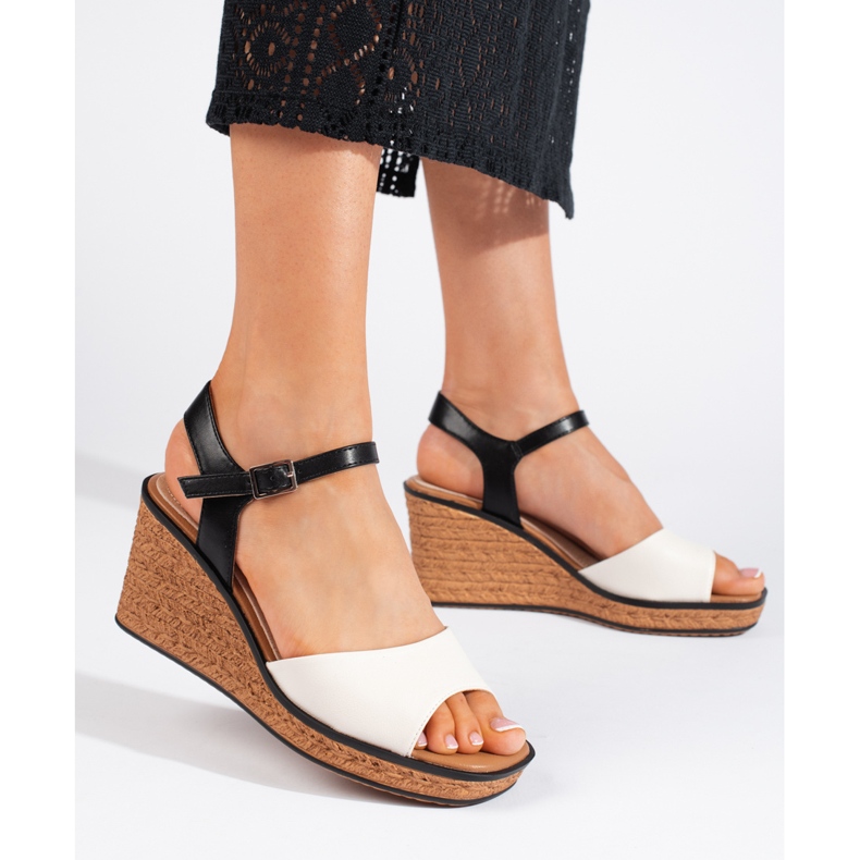 Sandale cu pană albe de damă de la Sergio Leone 1