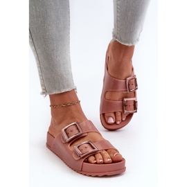 Flip-flops Smooth pentru damă ZAXY HH285156 Roz murdar 2