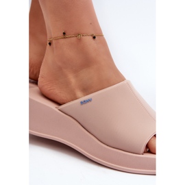 Flip-flops cu pană de damă parfumate ZAXY LL285083 Roz deschis 1