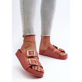 Flip-flops De Damă Cu Catarame ZAXY JJ285246 Dirty Pink roz 1