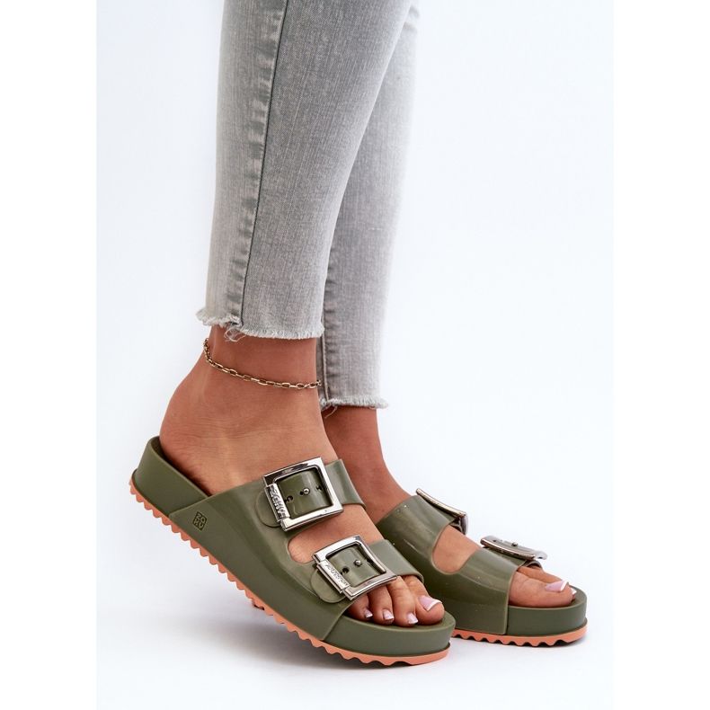 Sandale netede de damă ZAXY NN285057 Verde închis 2