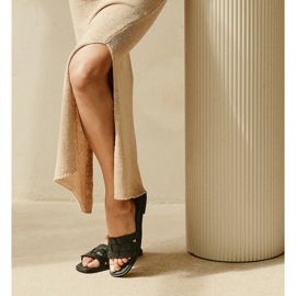 Marco Shoes Sandale cu curea împletită negru 1