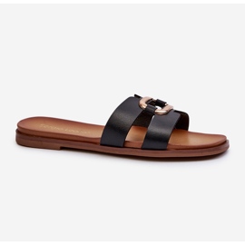 Flip-flops pentru damă din piele ecologică Sergio Leone SK077H Negru 1 Flip-flops pentru damă din piele ecologică Sergio Leone SK077H Negru 1