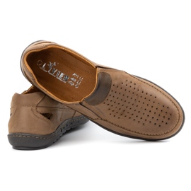 Olivier Mocasini din piele pentru bărbați pentru vara 602 maro 3