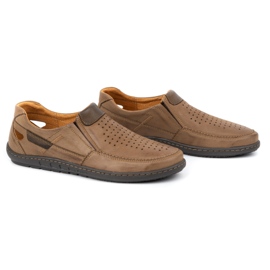 Olivier Mocasini din piele pentru bărbați pentru vara 602 maro 2