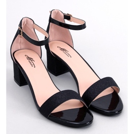 Costello Sandale negre cu toc negru 1
