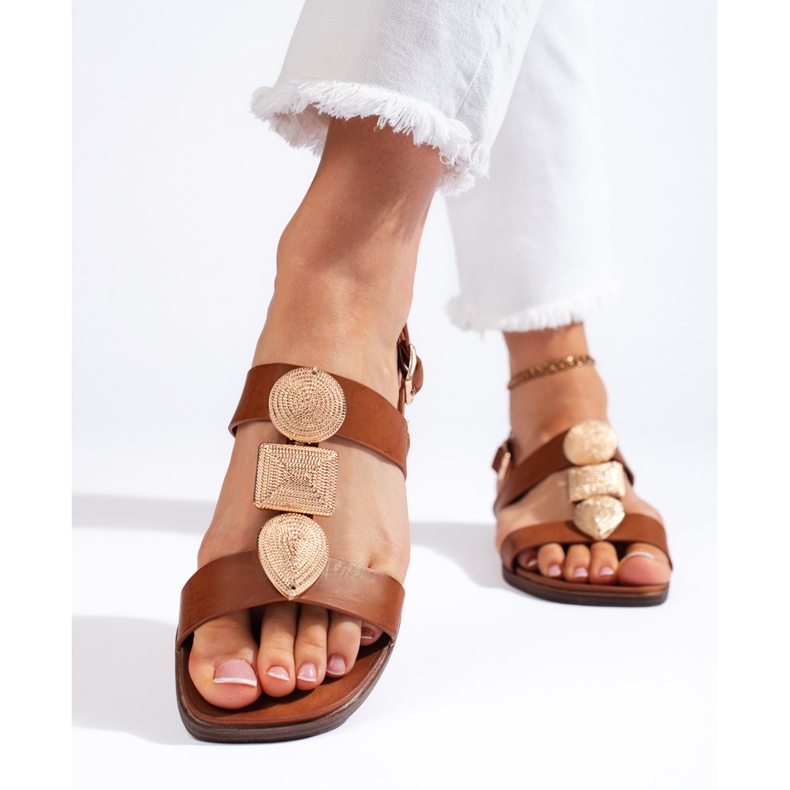 Sandale plate de damă maro de Sergio Leone 1