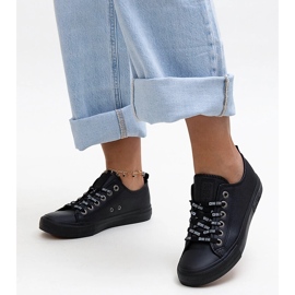 Tenisi negri din piele ecologica Big Star KK274106 negru 1