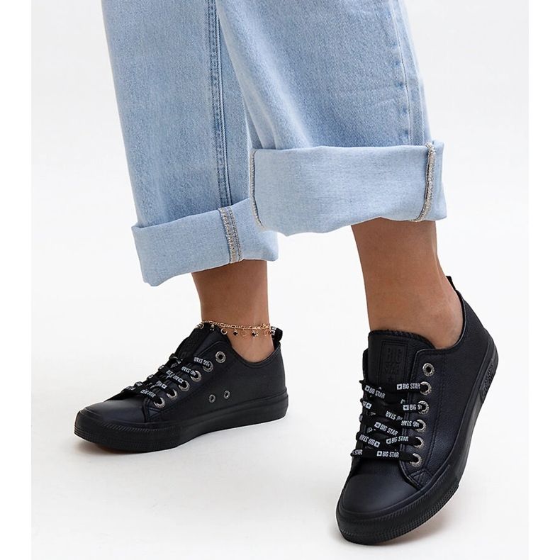 Tenisi negri din piele ecologica Big Star KK274106 negru 1