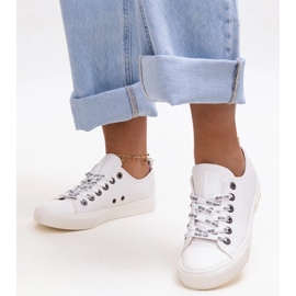 Tenisi albi din piele ecologica Big Star KK274105 1