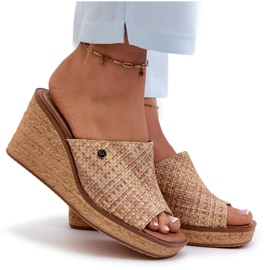 Flip-flops pentru femei Sergio Leone KL213 bej 8