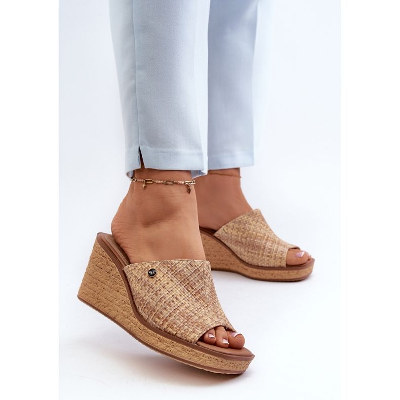 Flip-flops pentru femei Sergio Leone KL213 bej 2