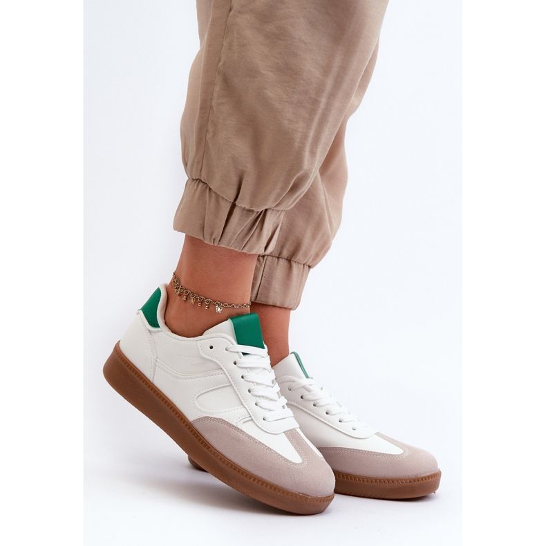 Pantofi sport jos pentru damă, alb Uvetta 2