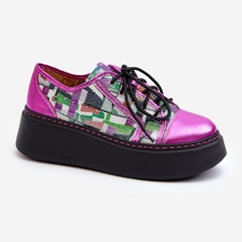 Pantofi de damă din piele pe platformă Maciejka 06479-15 fucsia roz 1 Pantofi de damă din piele pe platformă Maciejka 06479-15 fucsia roz 1