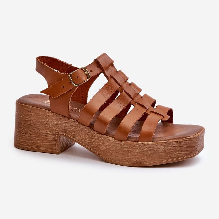 Sandale din piele pentru femei Zazoo 40410, maro 1