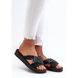 Flip-flops parfumate pentru femei cu talpă plată ZAXY LL285096 Negru 2