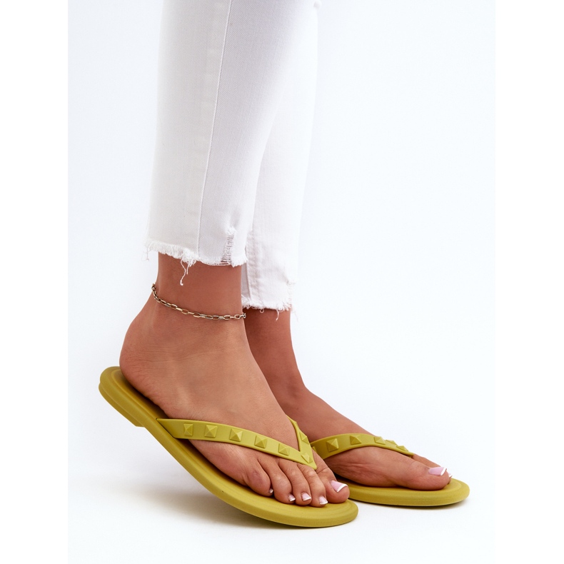 Flip-flops flexibili plate pentru damă ZAXY JJ285253 Lime verde 2