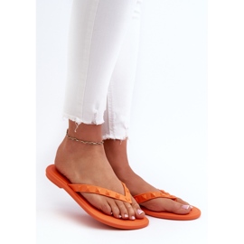 Flip-flops flexibili plate pentru damă ZAXY JJ285254 Portocaliu portocale 2