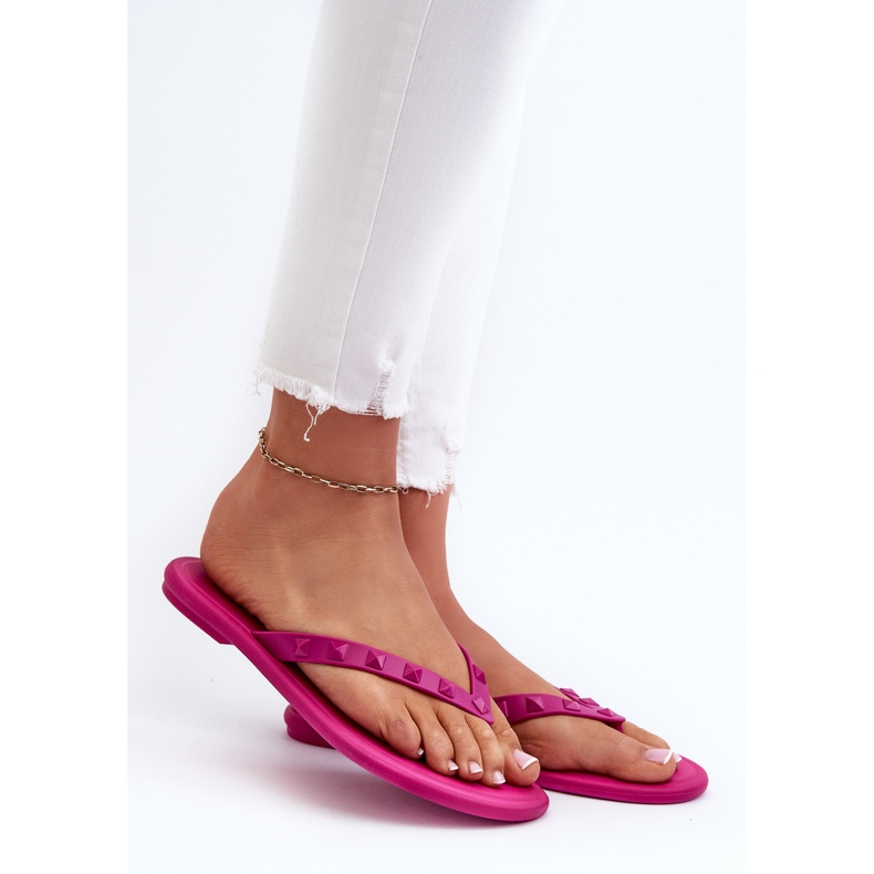 Flip-flops flexibili plate pentru damă ZAXY JJ285252 fucsia roz 2 Flip-flops flexibili plate pentru damă ZAXY JJ285252 fucsia roz 2
