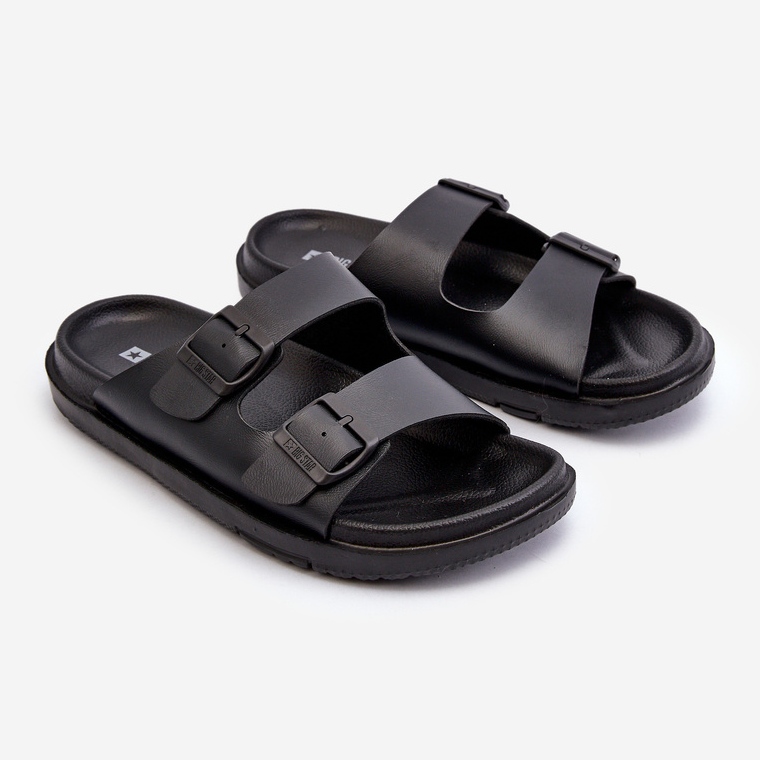 Flip-flops pentru bărbați ușoare cu catarame Big Star NN174597 Negru 1