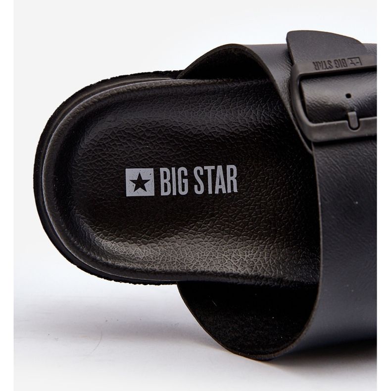 Flip-flops pentru bărbați ușoare cu catarame Big Star NN174597 Negru 2